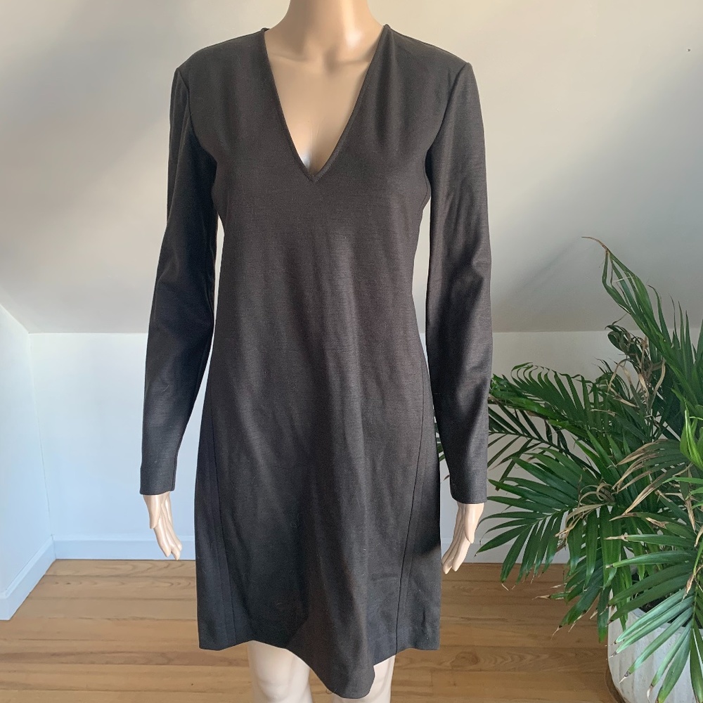 Theory Green V-Neck Shift Dress | NWT Size 4